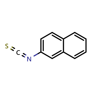 Chemical structure of 2-isothiocyanatonaphthalene , CAS 1636-33-5, AChemBlock X192476