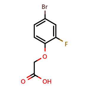 Chemical structure of 2-(4-Bromo-2-fluorophenoxy)acetic acid , CAS 451-90-1, AChemBlock X192496