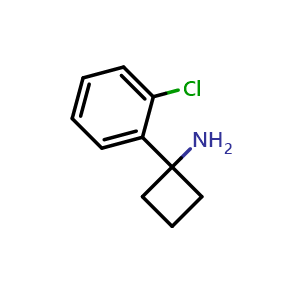 Chemical structure of 1-(2-Chlorophenyl)cyclobutanamine , CAS 1228994-80-6, AChemBlock X192503
