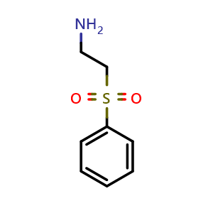 Chemical structure of 2-(Phenylsulfonyl)ethanamine , CAS 67215-15-0, AChemBlock X192515
