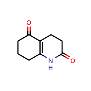 Chemical structure of 3,4,7,8-Tetrahydroquinoline-2,5(1H,6H)-dione , CAS 5057-12-5, AChemBlock X192525