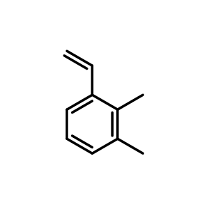Chemical structure of 2,3-Dimethylstyrene , CAS 40243-75-2, AChemBlock X192537