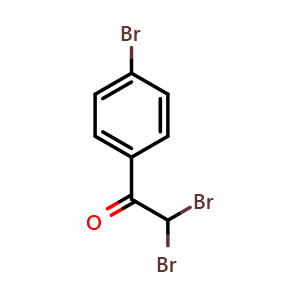 Chemical structure of 2,2,4'-Tribromoacetophenone , CAS 13195-79-4, AChemBlock X192538