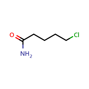 Chemical structure of 5-Chloropentanamide , CAS 2455-05-2, AChemBlock X192542