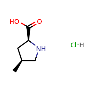 Chemical structure of (4S)-4-Methyl-L-proline hydrochloride , CAS 201481-62-1, AChemBlock X192566