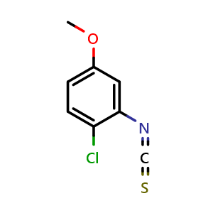 Chemical structure of 1-chloro-2-isothiocyanato-4-methoxybenzene , CAS 82401-36-3, AChemBlock X192582