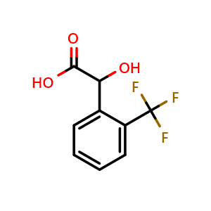 Chemical structure of 2-(Trifluoromethyl)mandelic acid , CAS 339-93-5, AChemBlock X192583