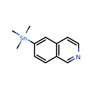 Chemical structure of 6-(Trimethylstannyl)isoquinoline , CAS 552331-36-9, AChemBlock X192588
