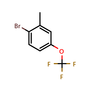 Chemical structure of 2-Bromo-5-(trifluoromethoxy)toluene , CAS 261951-96-6, AChemBlock X192590