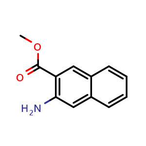 Chemical structure of Methyl 3-Amino-2-naphthoate , CAS 21597-54-6, AChemBlock X192603