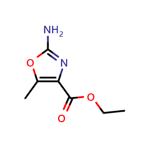 Chemical structure of Ethyl 2-amino-5-methyl-1,3-oxazole-4-carboxylate , CAS 1065099-78-6, AChemBlock X192611
