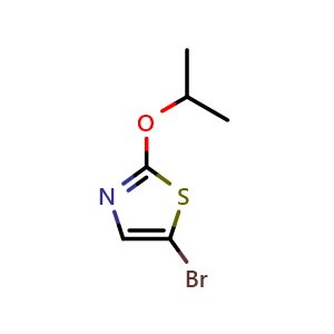 Chemical structure of 5-Bromo-2-isopropoxythiazole , CAS 1086382-62-8, AChemBlock X192671