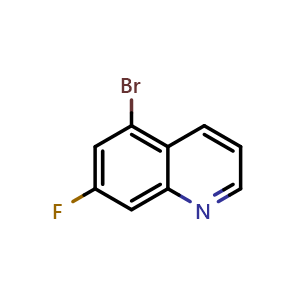 Chemical structure of 5-Bromo-7-fluoroquinoline , CAS 1239462-97-5, AChemBlock X192673