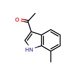 Chemical structure of 3-Acetyl-7-methylindole , CAS 278180-95-3, AChemBlock X192680