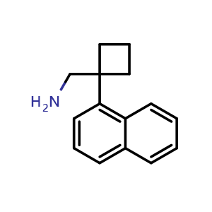 Chemical structure of 1-(1-Naphthyl)cyclobutanemethanamine , CAS 59725-71-2, AChemBlock X192682