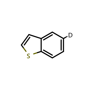 Chemical structure of Benzothiophene-5-D , AChemBlock X192686