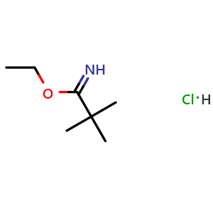 Chemical structure of Ethyl Pivalimidate hydrochloride , CAS 58910-26-2, AChemBlock X192716