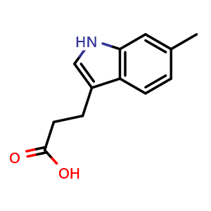 Chemical structure of 3-(6-Methyl-3-indolyl)propanoic acid , CAS 151590-29-3, AChemBlock X192719
