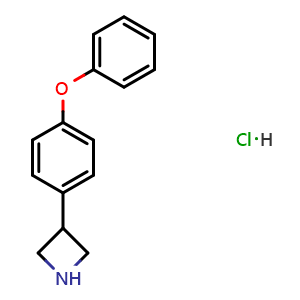 Chemical structure of 3-(4-Phenoxyphenyl)azetidine hydrochloride , AChemBlock X192724