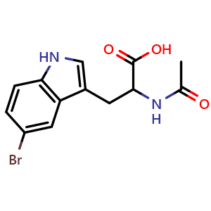Chemical structure of N-Acetyl-5-bromo-DL-tryptophan , CAS 75816-15-8, AChemBlock X192725