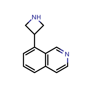 Chemical structure of 8-(3-Azetidinyl)isoquinoline , CAS 1874886-08-4, AChemBlock X192735