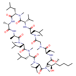 Chemical structure of Dihydrocyclosporin A , CAS 59865-15-5, AChemBlock X192744