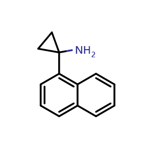 Chemical structure of 1-(1-Naphthyl)cyclopropanamine , CAS 503417-39-8, AChemBlock X192746