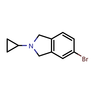 Chemical structure of 5-Bromo-2-cyclopropylisoindoline , CAS 1392147-82-8, AChemBlock X192755
