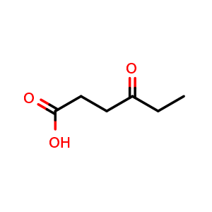 Chemical structure of 4-Oxohexanoic acid , CAS 1117-74-4, AChemBlock X192780