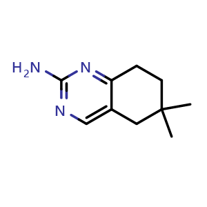 Chemical structure of 2-Amino-6,6-dimethyl-5,6,7,8-tetrahydroquinazoline , CAS 1344202-33-0, AChemBlock X192785