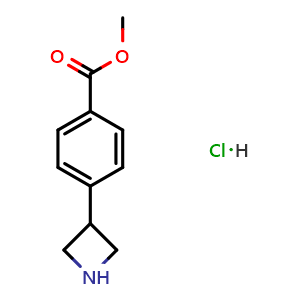 Chemical structure of Methyl 4-(3-Azetidinyl)benzoate hydrochloride , CAS 1203683-15-1, AChemBlock X192787