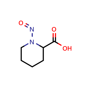 Chemical structure of 1-Nitrosopiperidine-2-carboxylic acid , CAS 4515-18-8, AChemBlock X192789