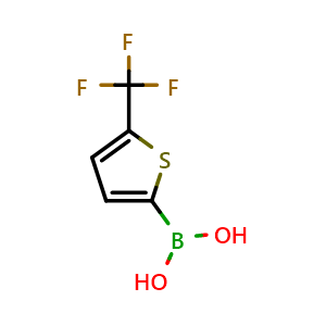 Chemical structure of (5-(Trifluoromethyl)thiophen-2-yl)boronic acid , CAS 958451-91-7, AChemBlock X192793