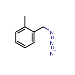 Chemical structure of 1-(azidomethyl)-2-methylbenzene , CAS 126799-83-5, AChemBlock X192798