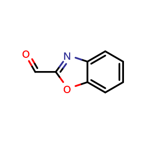 Chemical structure of 2-Benzoxazolecarbaldehyde , CAS 62667-25-8, AChemBlock X192807