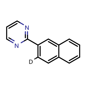 Chemical structure of 2-(2-Naphthyl-3-D)pyrimidine , AChemBlock X192843