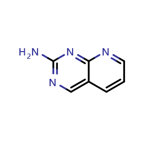 Chemical structure of 2-Aminopyrido[2,3-d]pyrimidine , CAS 882679-07-4, AChemBlock X192847