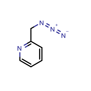 Chemical structure of 2-(Azidomethyl)pyridine , CAS 609770-35-6, AChemBlock X192848