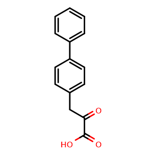 Chemical structure of 2-oxo-3-(4-phenylphenyl)propanoic acid , CAS 91853-46-2, AChemBlock X192850