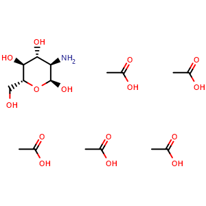 Chemical structure of alpha-D-Glucosamine pentaacetate , CAS 7784-54-5, AChemBlock X192858