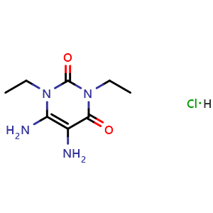 Chemical structure of 5,6-Diamino-1,3-diethyluracil hydrochloride , CAS 1785764-26-2, AChemBlock X192872