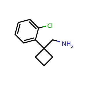 Chemical structure of 1-(2-Chlorophenyl)cyclobutanemethanamine , CAS 1227418-18-9, AChemBlock X192879