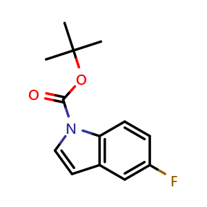 Chemical structure of 1-Boc-5-fluoro-1H-indole , CAS 129822-47-5, AChemBlock X192901