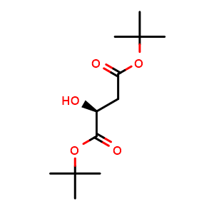 Chemical structure of Di-tert-butyl (S)-2-Hydroxysuccinate , CAS 355126-91-9, AChemBlock X192914