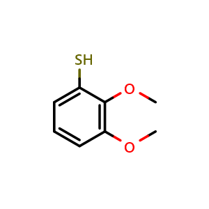 Chemical structure of 2,3-Dimethoxybenzenethiol , CAS 178553-15-6, AChemBlock X192920