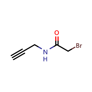 Chemical structure of 2-bromo-N-(prop-2-yn-1-yl)acetamide , CAS 173208-24-7, AChemBlock X192931