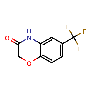 Chemical structure of 6-(Trifluoromethyl)-2H-benzo[b][1,4]oxazin-3(4H)-one , CAS 189940-04-3, AChemBlock X192940