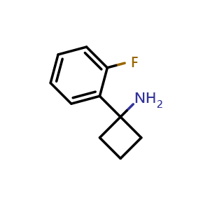 Chemical structure of 1-(2-Fluorophenyl)cyclobutanamine , CAS 1017391-62-6, AChemBlock X192947