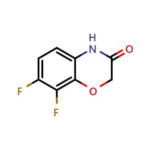 Chemical structure of 7,8-Difluoro-2H-benzo[b][1,4]oxazin-3(4H)-one , CAS 560082-52-2, AChemBlock X192956