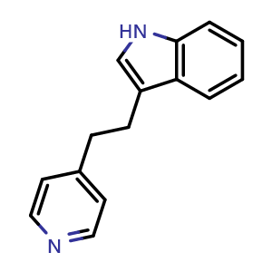 Chemical structure of 3-[2-(4-Pyridyl)ethyl]indole , CAS 16571-49-6, AChemBlock X192961